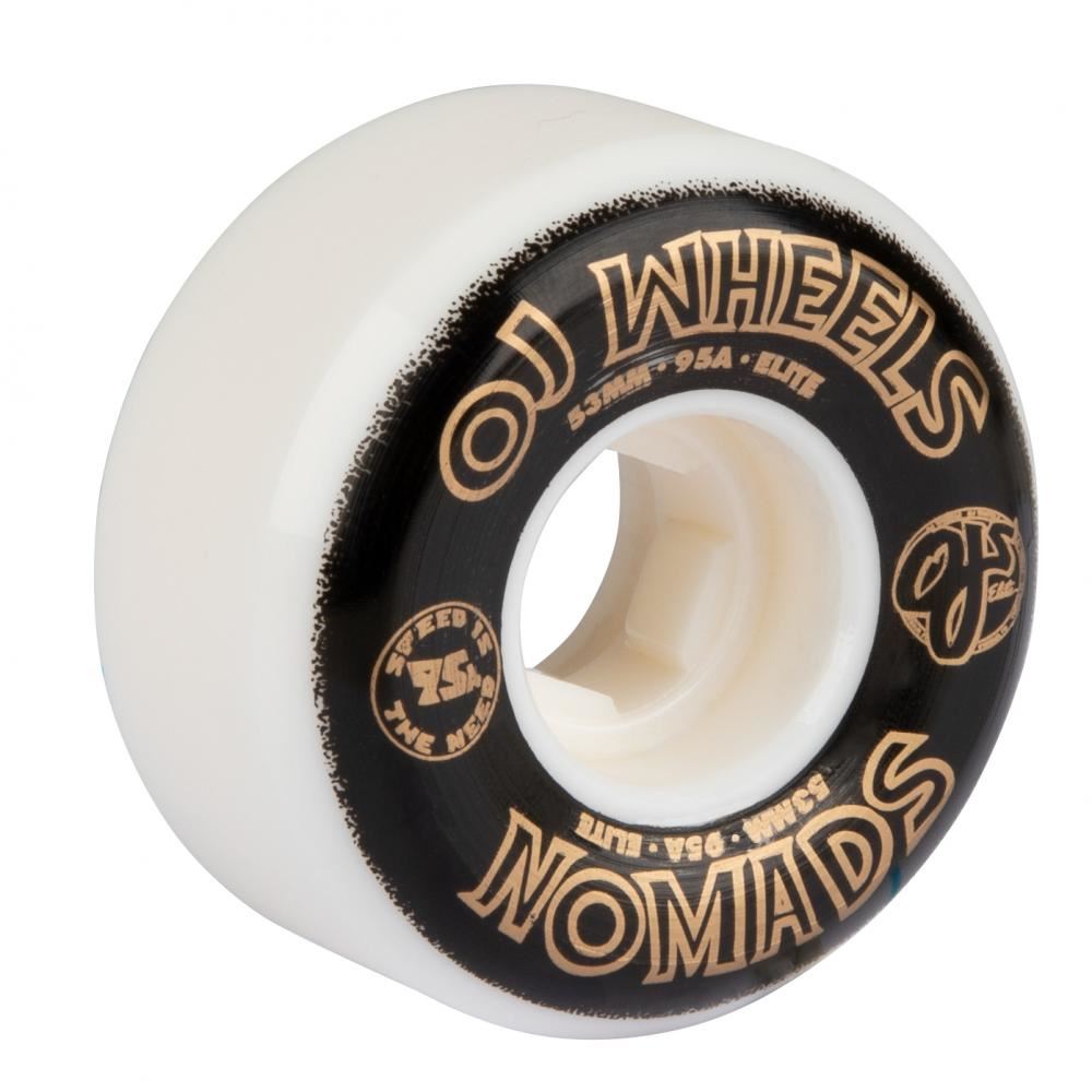 OJ Elite Skateboard Wheels Nomads 95a White Skatewarehouse.co.uk
