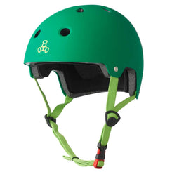 Triple Eight Dual Certified Helmet - Matte Kelly Green - Skatewarehouse.co.uk
