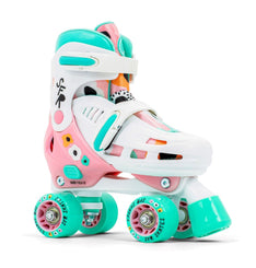 SFR Storm V Adjustable Children's Quad Roller Skates - Flower - Skatewarehouse.co.uk
