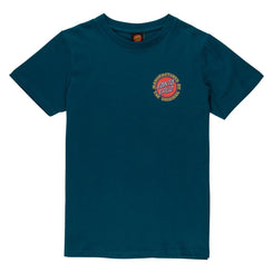 Santa Cruz Youth T-Shirt Youth Speed MFG Dot - Tidal Teal - Skatewarehouse.co.uk