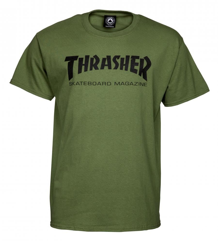 Thrasher T-Shirt Skate Mag Army Green