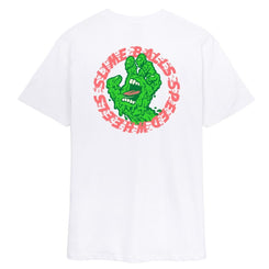 Santa Cruz T-Shirt SB Hand - White - Skatewarehouse.co.uk