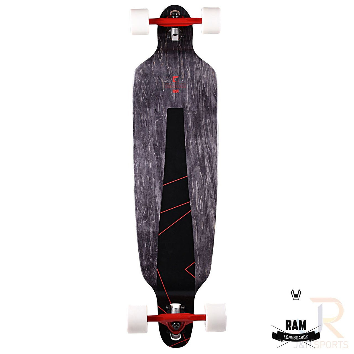 Ram Longboard Solitary 38 Dark Shadow - Drop Through Carver