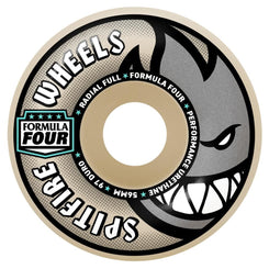 Spitfire Formula Four Skateboard Wheels Radial 97 Full - White - Skatewarehouse.co.uk