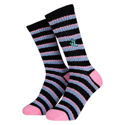 Santa Cruz Womens Socks Mini Hand (2 Pack) Assorted Wave Stripe - 4-7 - Skatewarehouse.co.uk