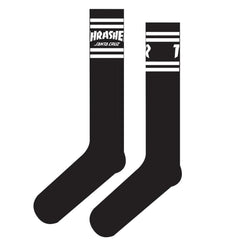 SCR x Thrasher Socks Thrasher SC Strip Black - 9-11 - Skatewarehouse.co.uk