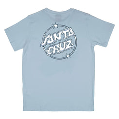 Santa Cruz Youth T-Shirt Youth Glint Dot - Sky Blue - Skatewarehouse.co.uk