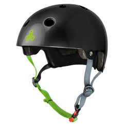 Triple Eight Dual Certified Helmet - Matte Black / Zest - Skatewarehouse.co.uk