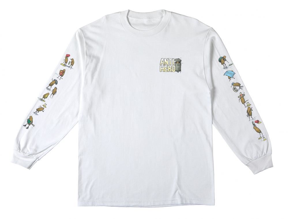 Anti Hero L/S T-Shirt Roached Out - White / Multi Color Prints - Skatewarehouse.co.uk