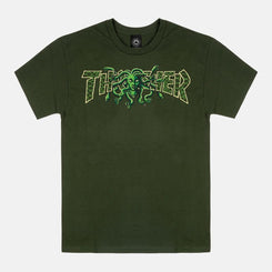 Thrasher T-Shirt Medusa - Forest Green - Skatewarehouse.co.uk
