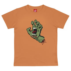 Santa Cruz Youth T-Shirt Youth Screaming Hand - Apricot - Skatewarehouse.co.uk