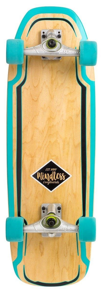 Mindless Green Surf Skate Skateboard - 9.5" x 30" - Skatewarehouse.co.uk