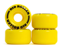 Rio Roller Coaster Quad Roller Skate Wheels - Yellow x 4 - Skatewarehouse.co.uk