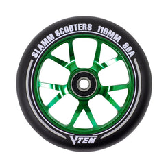 Slamm 110mm V-Ten II Scooter Wheels - Green - Skatewarehouse.co.uk