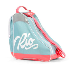 Rio Roller Script Quad Roller Skate Bag - Teal / Coral - Skatewarehouse.co.uk
