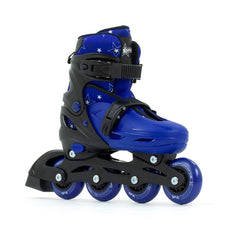 SFR Plasma Adjustable Inline Skates - Black / Blue - Skatewarehouse.co.uk