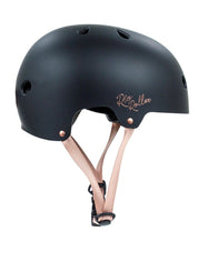 Rio Roller Rose Skate Helmet - Black - Skatewarehouse.co.uk