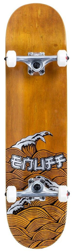 Enuff Big Wave Complete Skateboard - Brown Silver - 8.0" - Skatewarehouse.co.uk