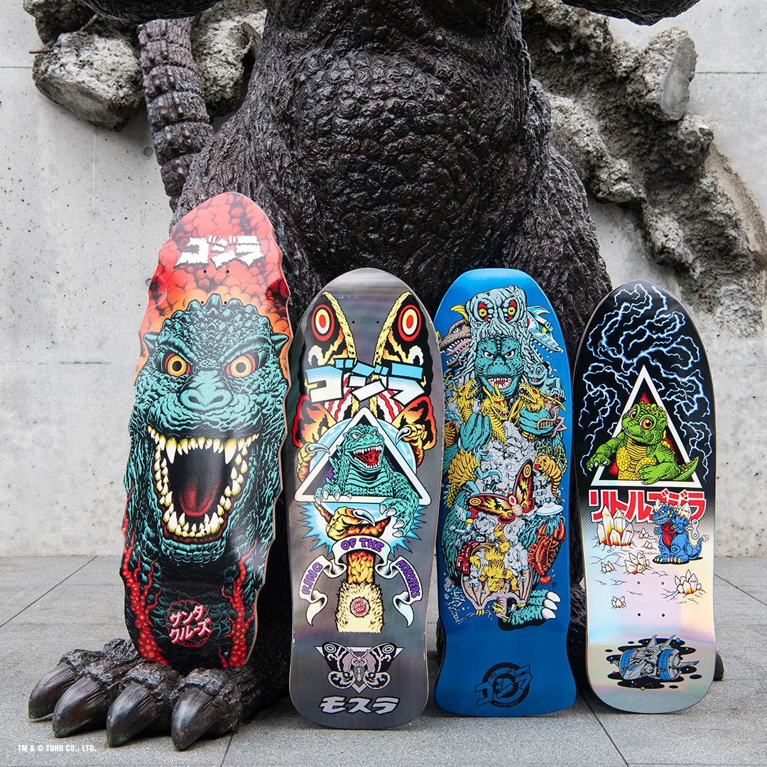 Godzilla vs Santa Cruz Official Collaboration Skateboard Decks