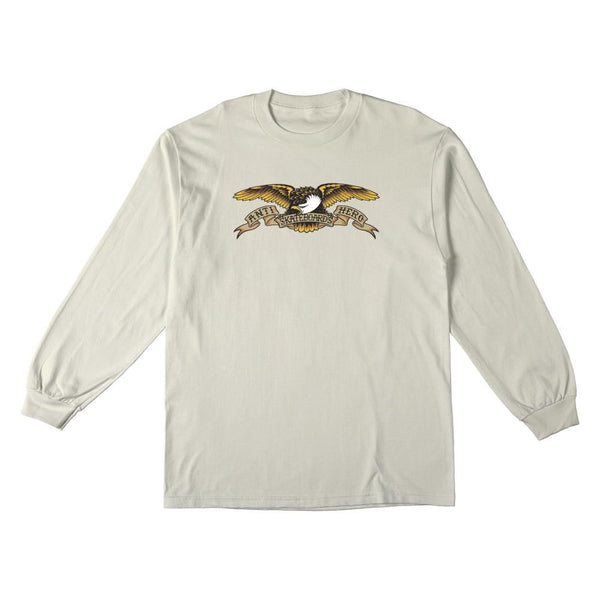 AntiHero L/S T-Shirt Eagle - Natural / Black / Multi Print - Skatewarehouse.co.uk