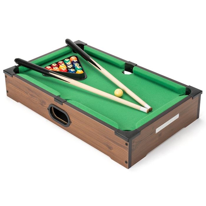 Toyrific 20" Pool Table Game - Dark Brown