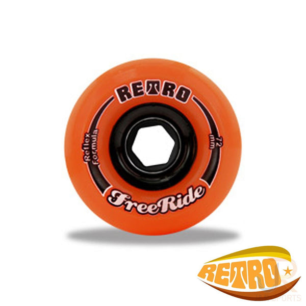 Retro - Reflex Freerides - Orange Plus - 72/89A - Set 4 - Skatewarehouse.co.uk