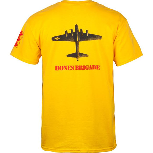 Powell Peralta Bomber Tee Gold - Skatewarehouse.co.uk