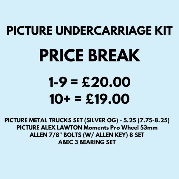 Picture Silver Undercarriage Kit - 53mm Skateboard Trucks (Pair)