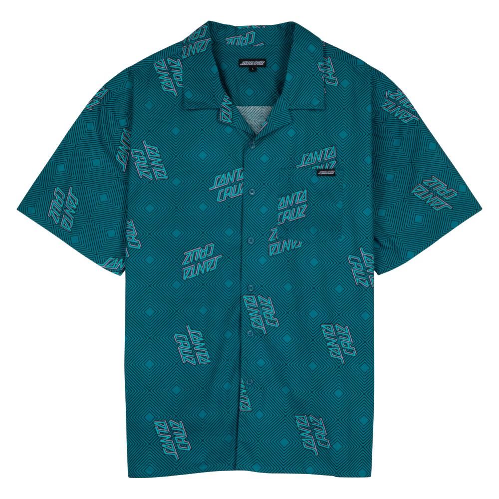 Santa Cruz Shirt Other Solitaire Dot Shirt - Verdigris - Skatewarehouse.co.uk