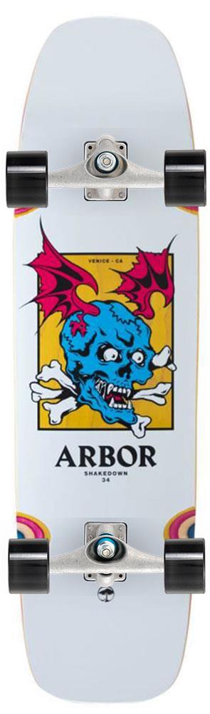 Arbor Performance Shakedown 34 Curse x Carver Custom Surf Skate Skateboard CX - 9.0" x 34.0" - Skatewarehouse.co.uk