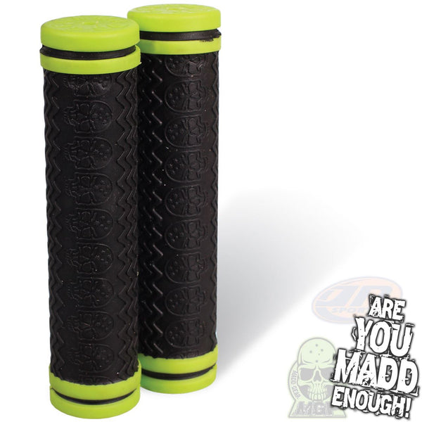 Madd Gear Mgp Headcase Black Grips (Pair) - Green - Skatewarehouse.co.uk