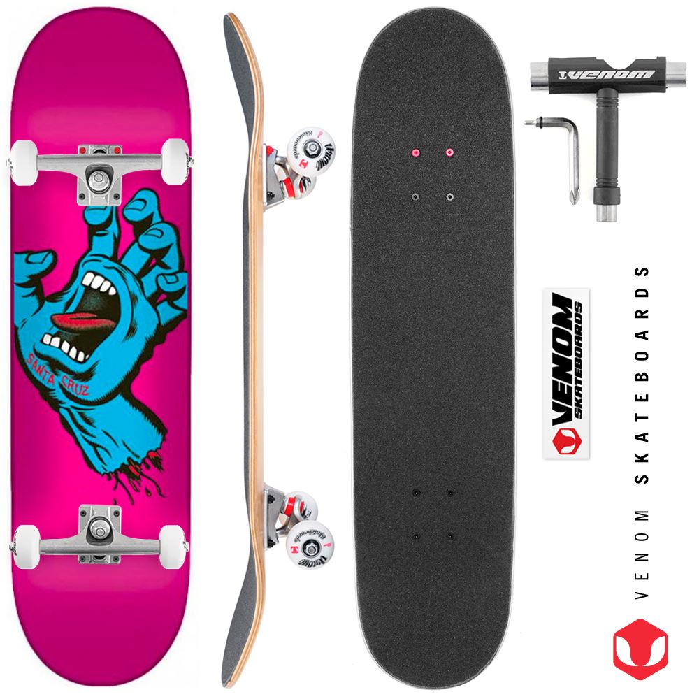 Santa Cruz Screaming Hand Pink x Venom Skateboards Core Custom Complet