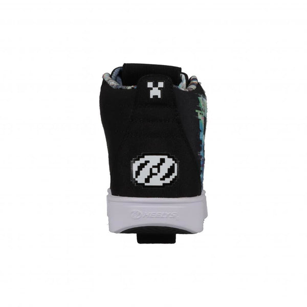 Heelys x Minecraft Racer 20 MID MMC - Black / White - Skatewarehouse.co.uk