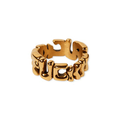 HUF Fuck It Warped Ring (Gold) Skateboard Deck - 9.0"