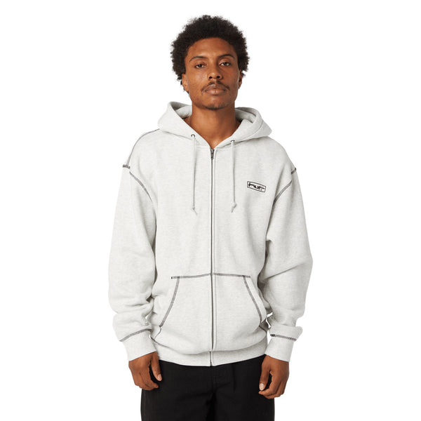 HUF Stretch F / Z Hoodie (Ash) - M