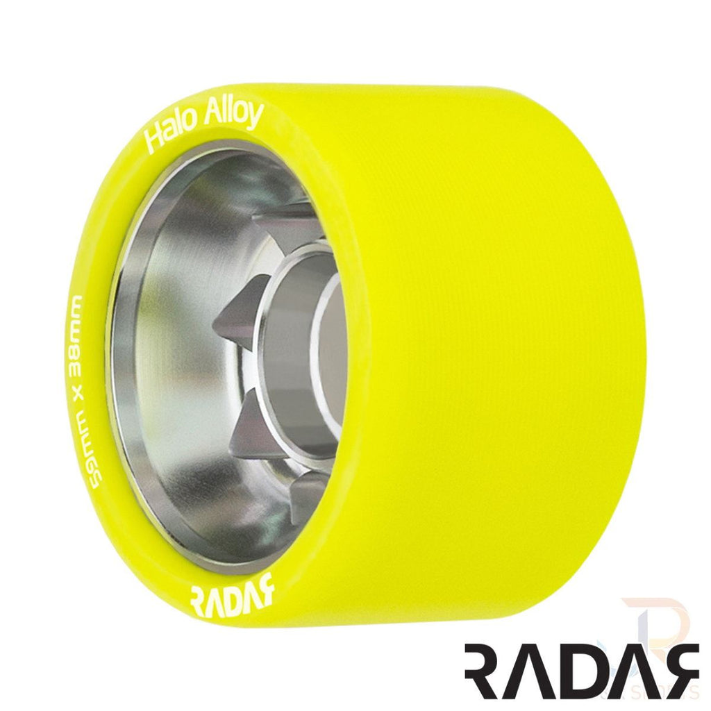 Radar (4) - Halo Alloy - Yellow - 59 x / 91a Skateboard Wheels - 38mm
