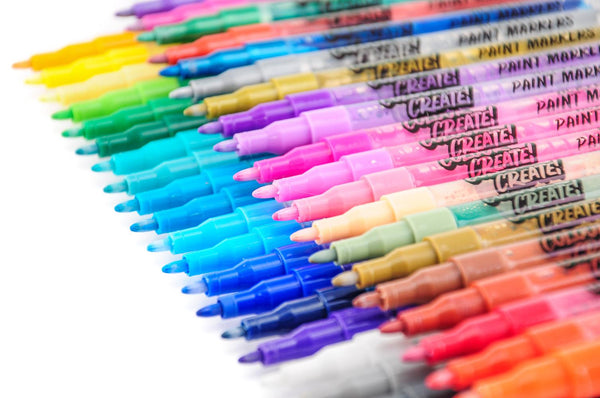 Colour Create Acrylic Paint Marker Pen Pack For Decks & Grip Tape