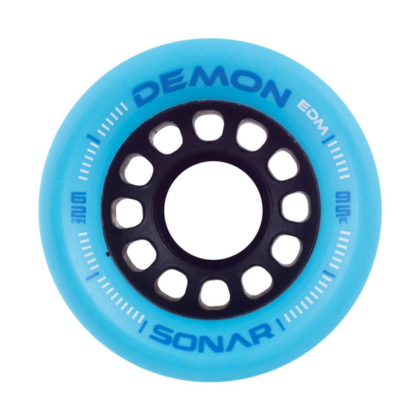 Sonar (4) Demon Edm - Sky Blue / 95a Skateboard Wheels - 62mm