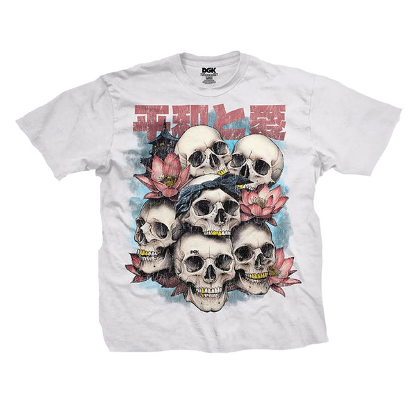 DGK Peace And Love (Boxy Fit) Tee White - Skatewarehouse.co.uk