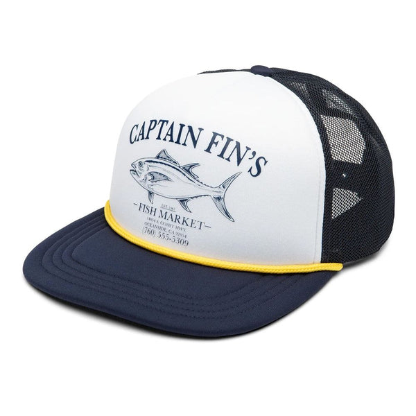 Captain Fin Co - Fish Market Trucker Cap - White / Navy