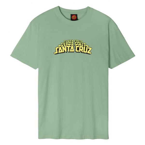 Santa Cruz T-Shirt Trails Arch Strip T-Shirt - Mineral Green - Skatewarehouse.co.uk