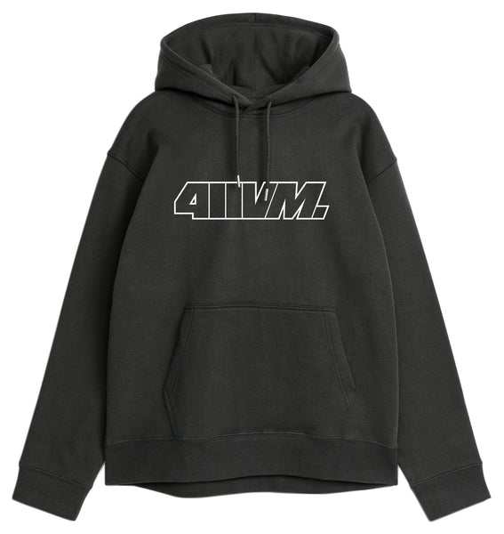 411 Outline Heavyweight Hoody Black Hoodie - XL