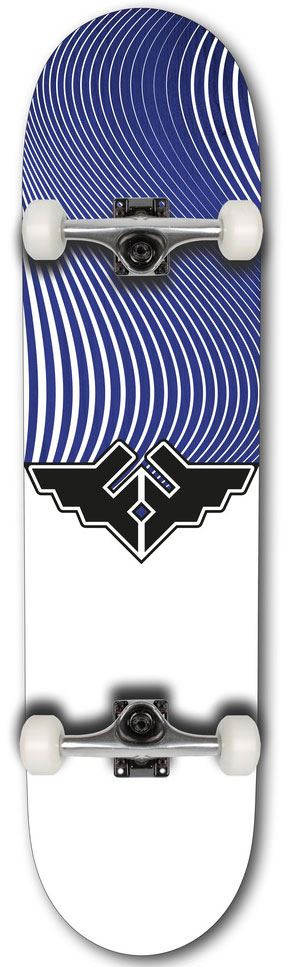 Fracture Wings V4 Blue Complete Skateboard 8.0