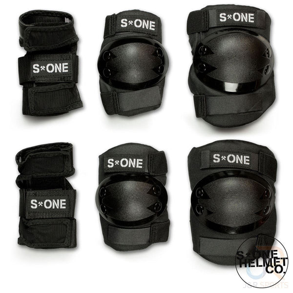 S1 Starter Pad Set - Knee / Elbow / Wrist - Black - XS