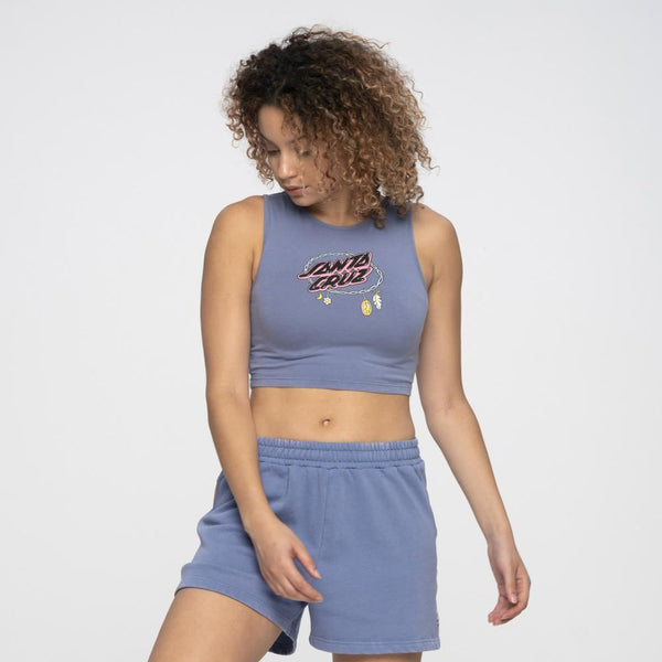 Santa Cruz Womens Vest Barbed Oval Dot Vest - Navy Wash - Skatewarehouse.co.uk