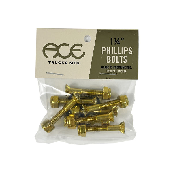 Ace Trucks Bolts - Phillips - 1 / 4" - Gold