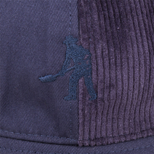 Pass~Port Cord Patch 6 Panel Bucket Cap (Navy) - L