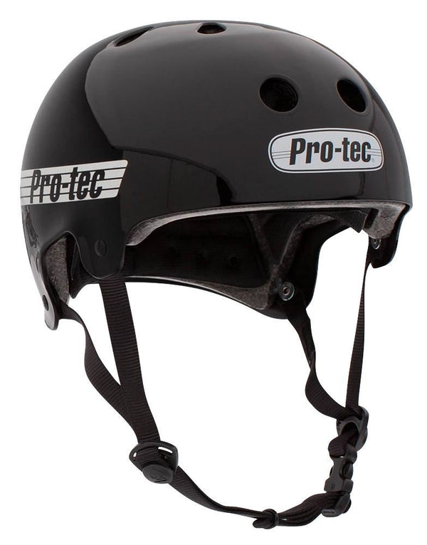 Pro-Tec Helmet Old School Cert - Gloss Black - Skatewarehouse.co.uk