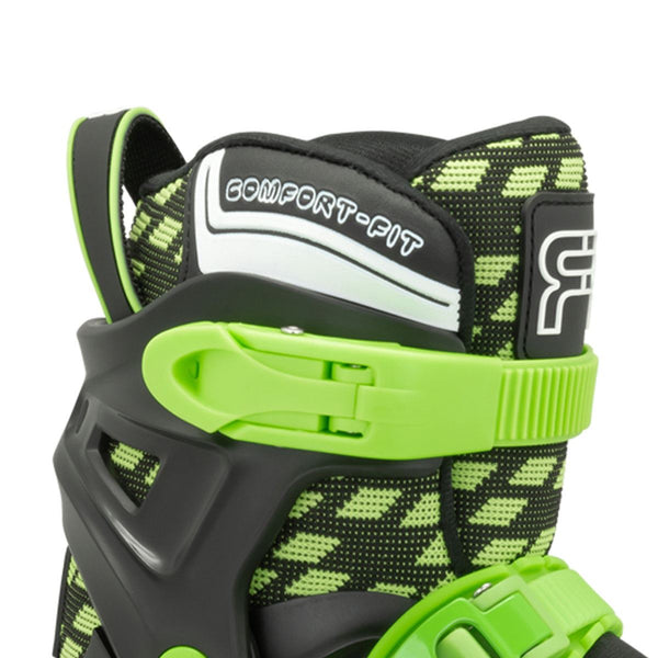 FR EZX Adjustable In-Line Skates - Black / Lime