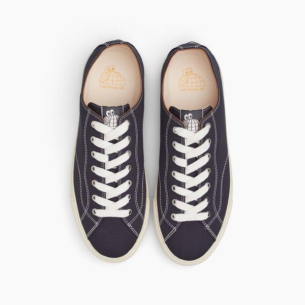VM003-LO Canvas (Ebony / White) Shoes - UK 8.5